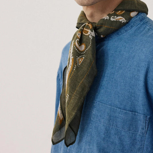 Bandana Paisley vert militaire - Hartford