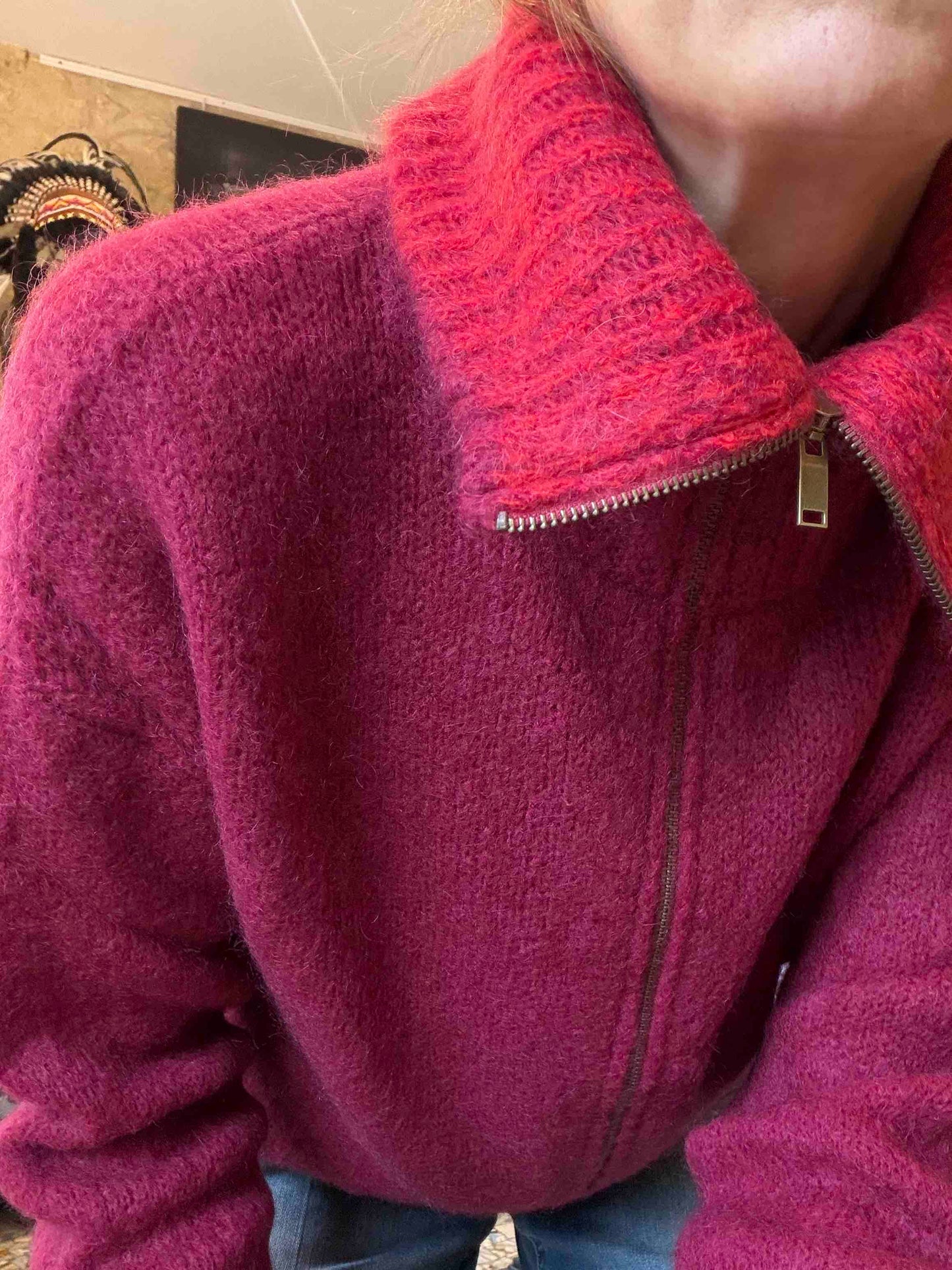 Gilet Brali grenat - Maison Anje