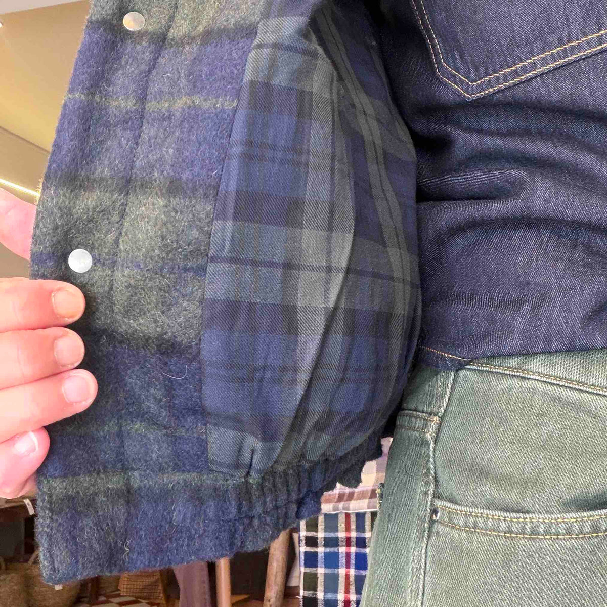 Gilet oversize sans manches Ember tartan - The Good Family