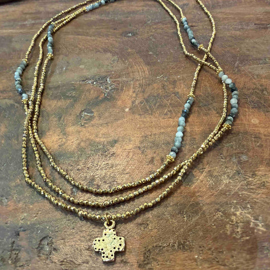 Sautoir Harmonie labradorite - Le Monde est Stone