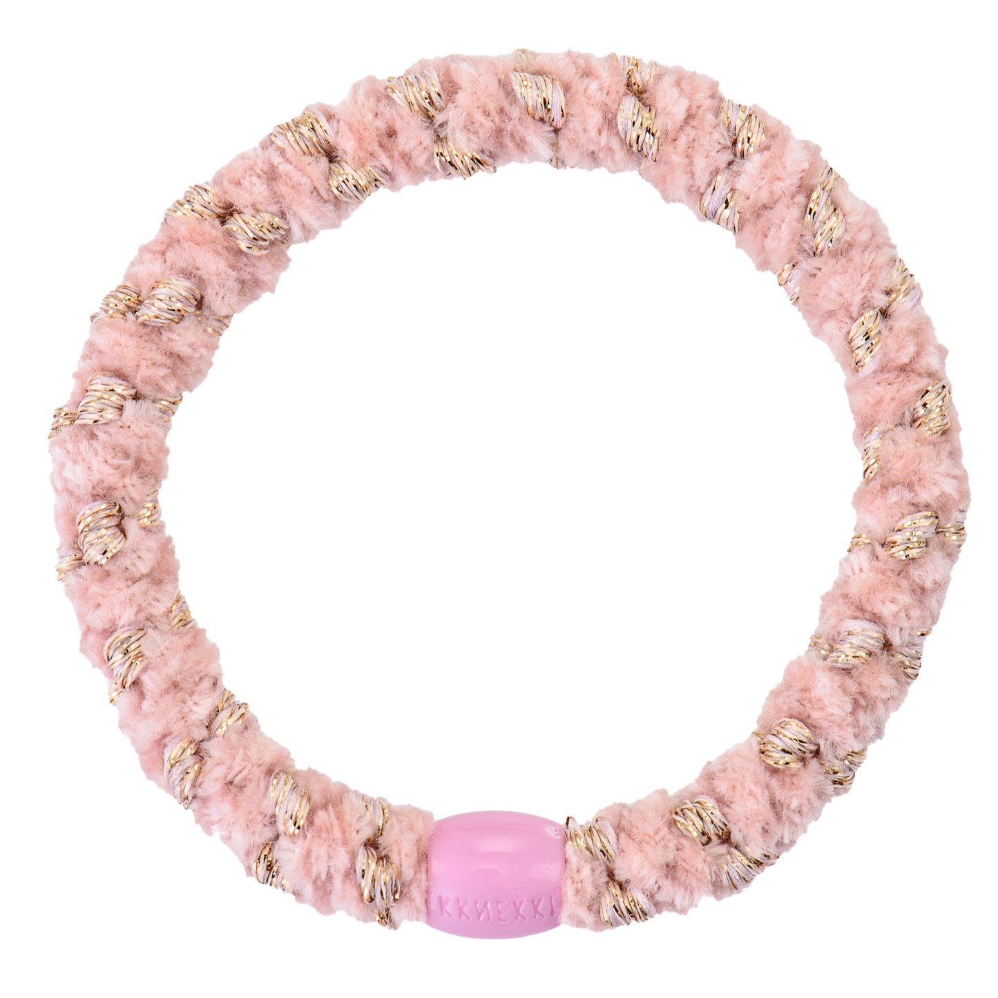 Kknekki Velvet stripe Dusty light pink bracelet/hair tie