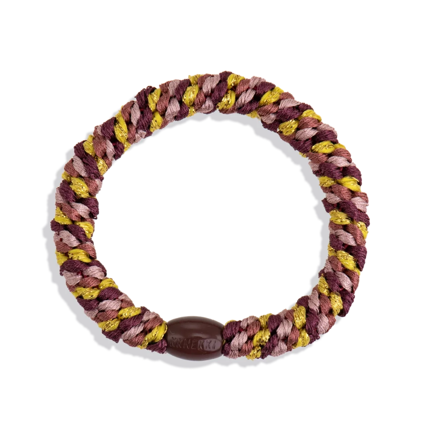 Kknekki Velvet Stripe Orange Bracelet/Elastic