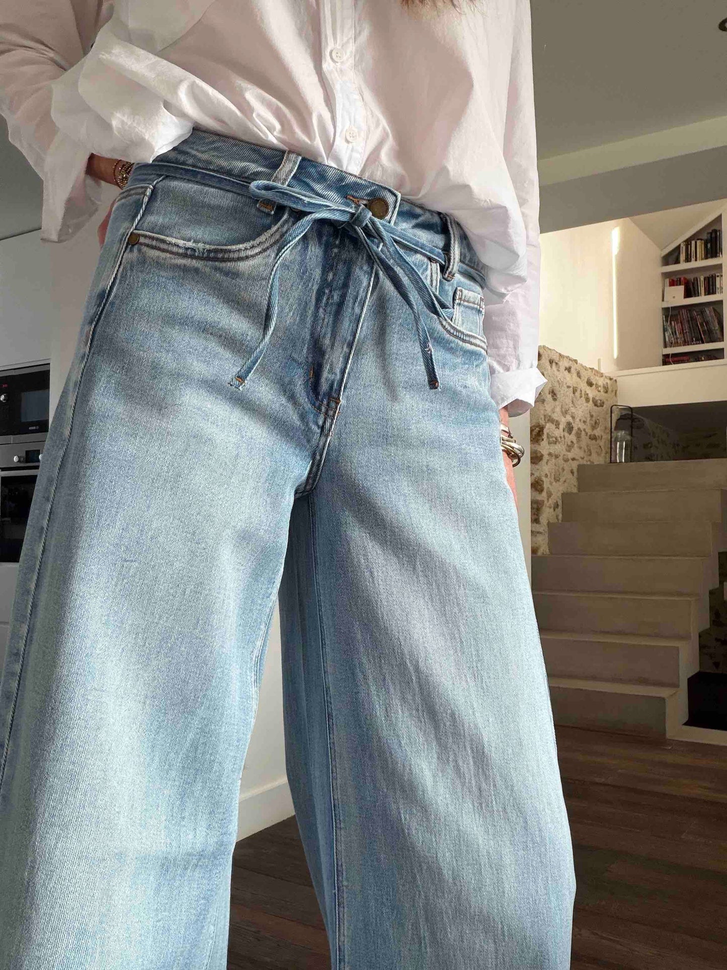 Jean à jambes larges MWKaro denim clair - My Essential Wardrobe