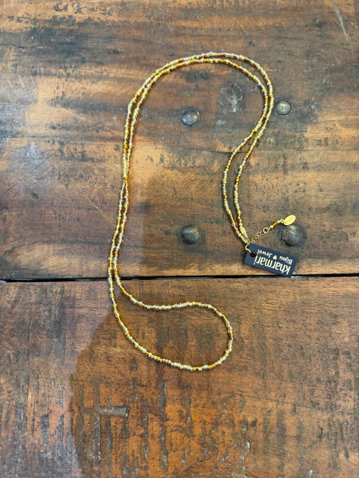 Bracelet/sautoir Riviera Mix or mordoré