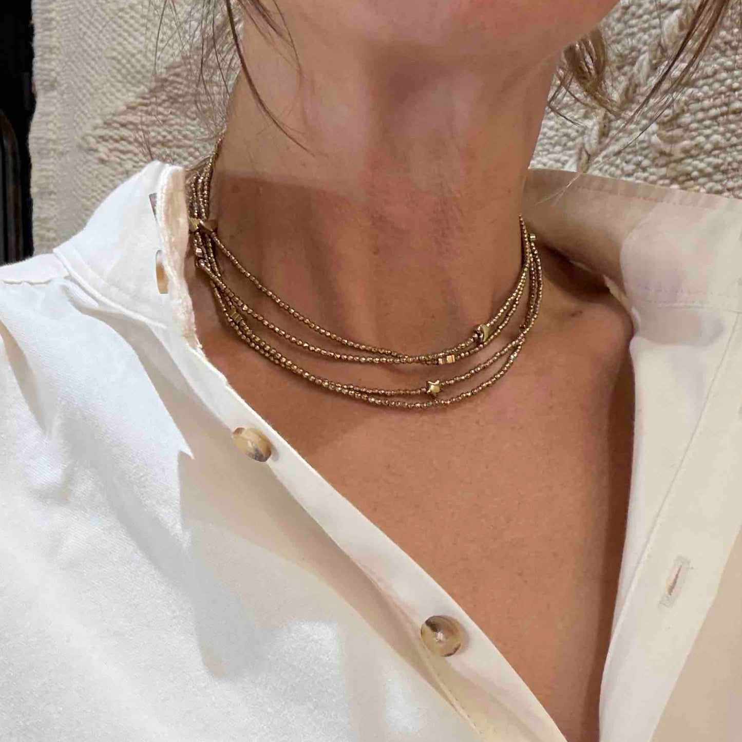Collier sautoir Brigitte XXL - Le Monde est Stone