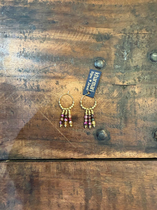 Boucles d'oreilles Themis rosewood - Kharmari