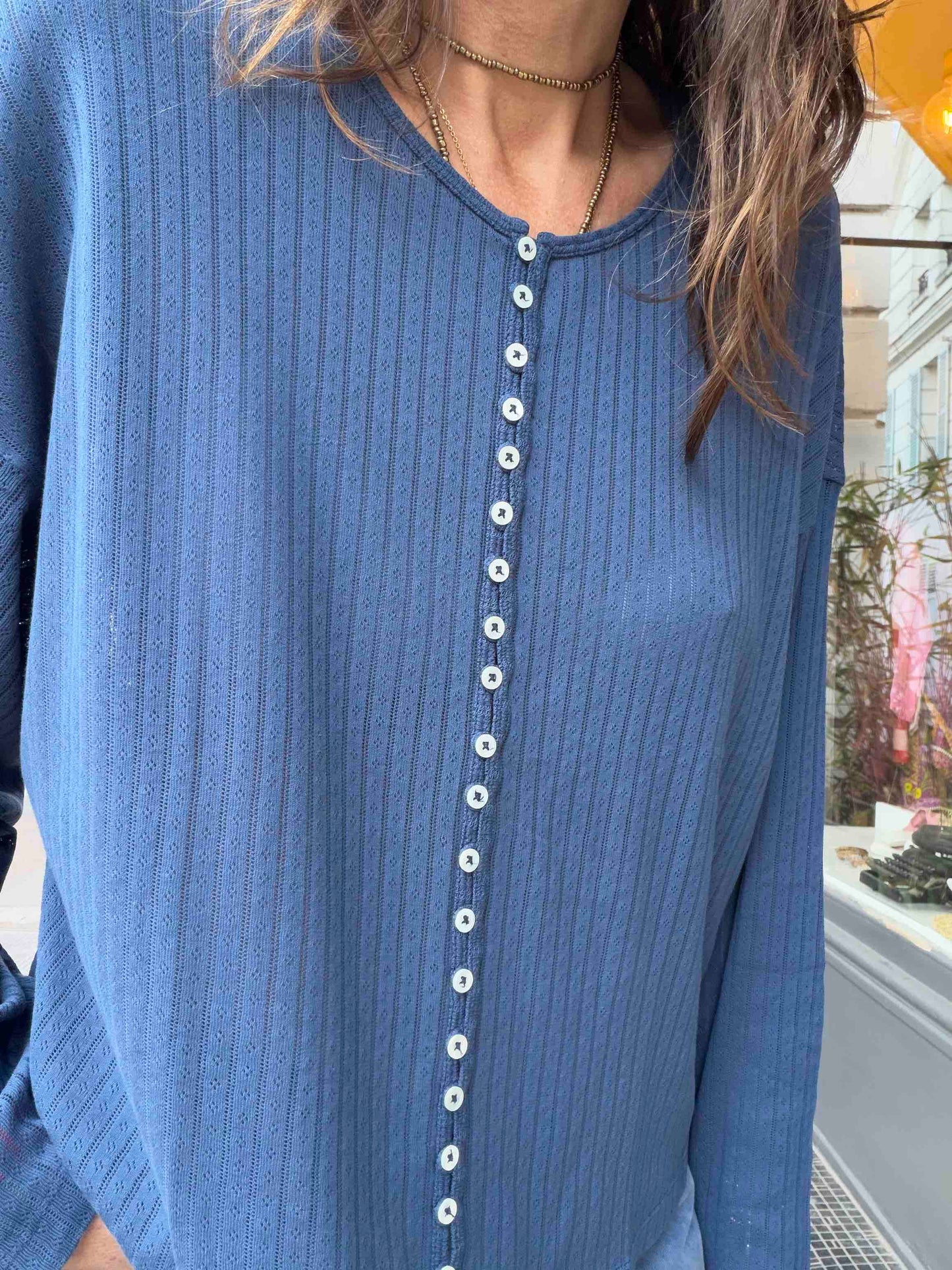 Audrey navy cardigan - Hod Paris