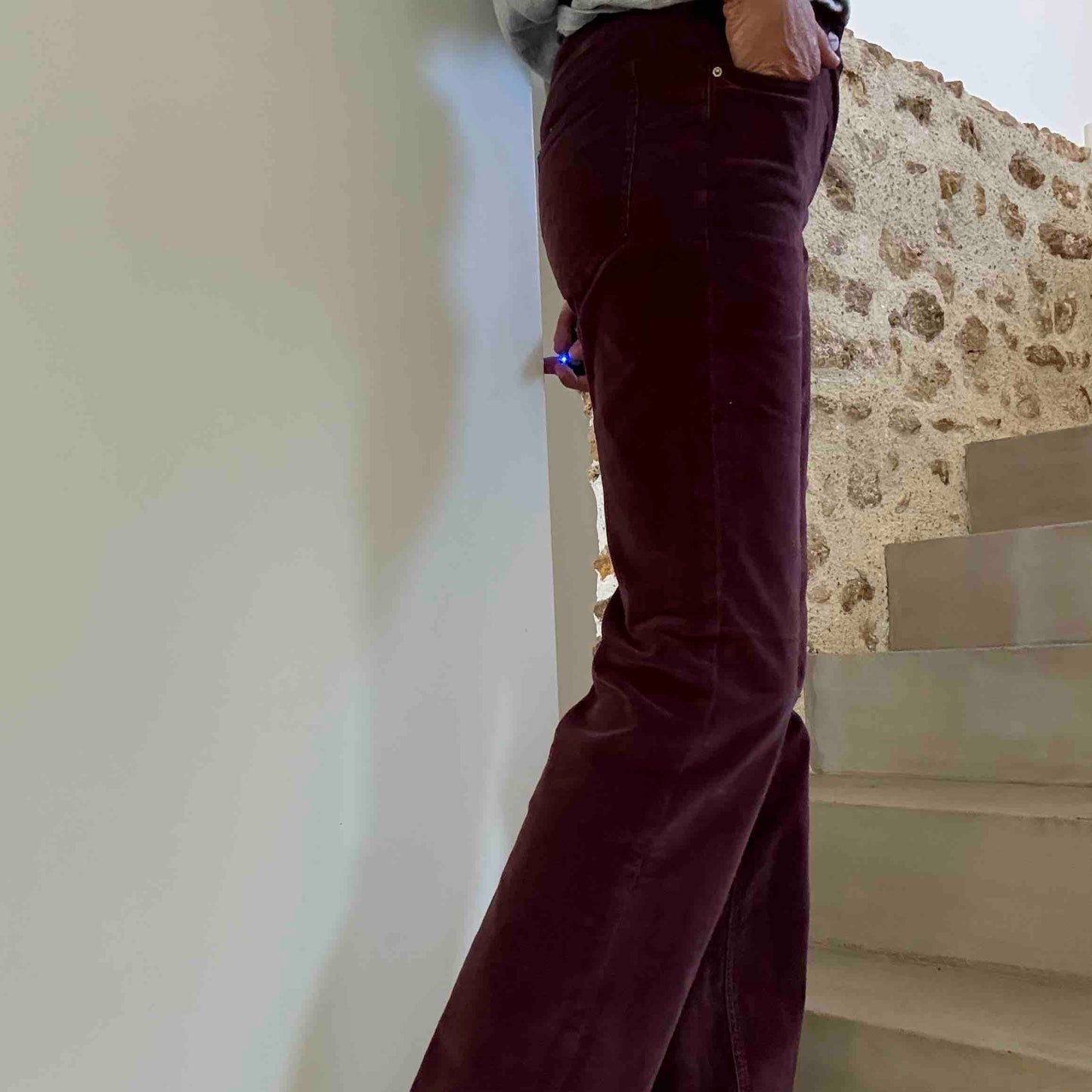 Velours Beaugrenelle aubergine - Jane Blue