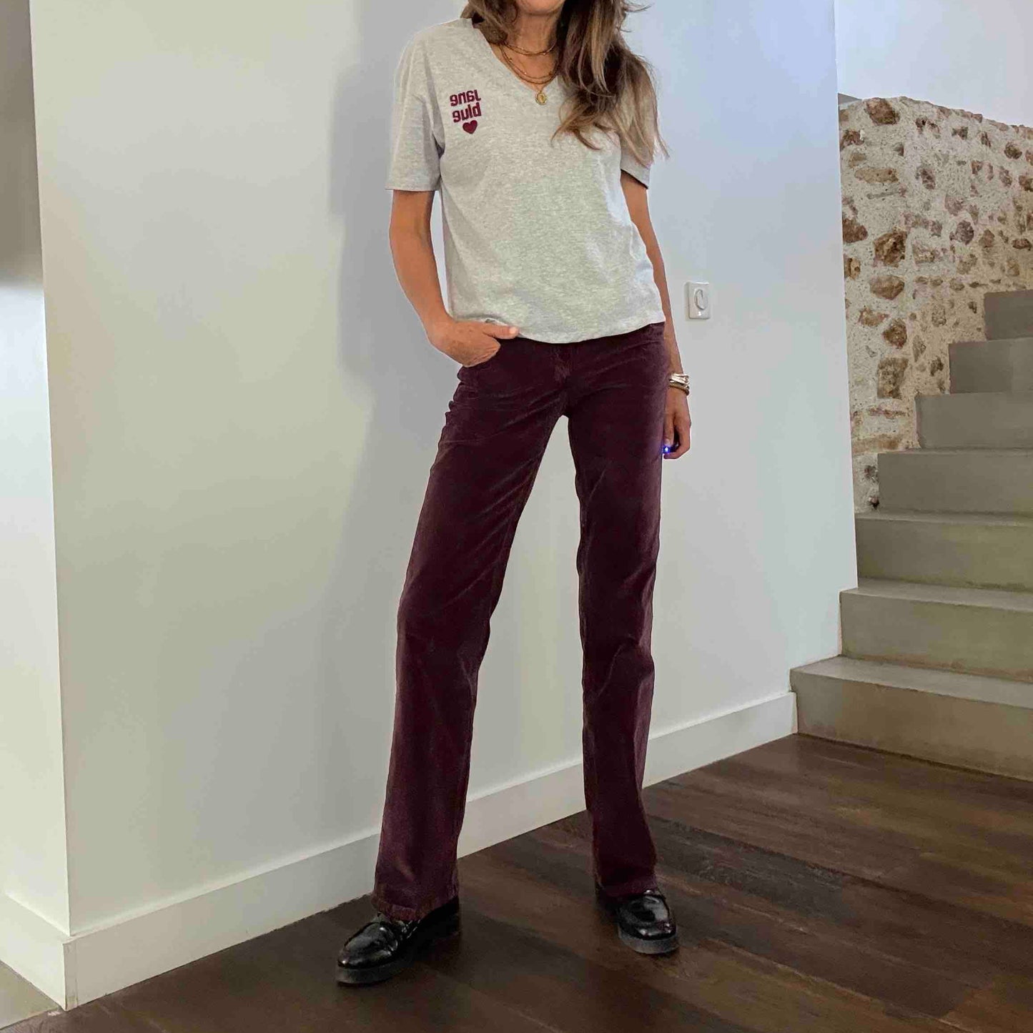 Velours Beaugrenelle aubergine - Jane Blue