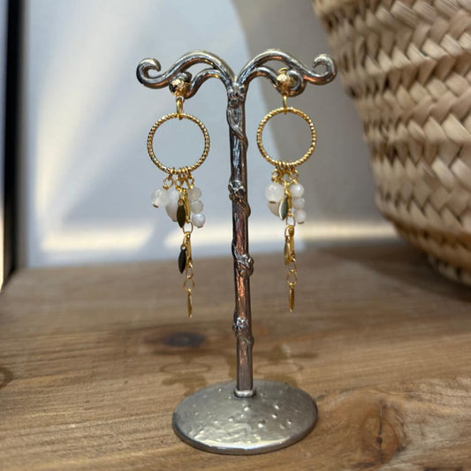 Boucles d'oreilles Baia white
