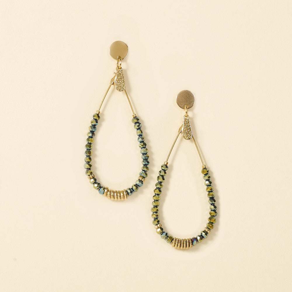 Boucles d'oreilles Bory vert