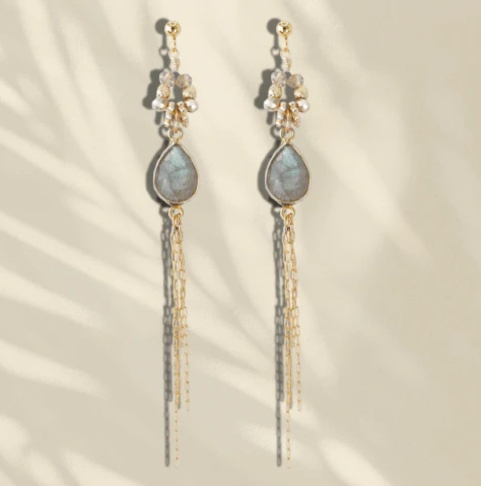 Boucles d'oreilles Ilana Labradorite