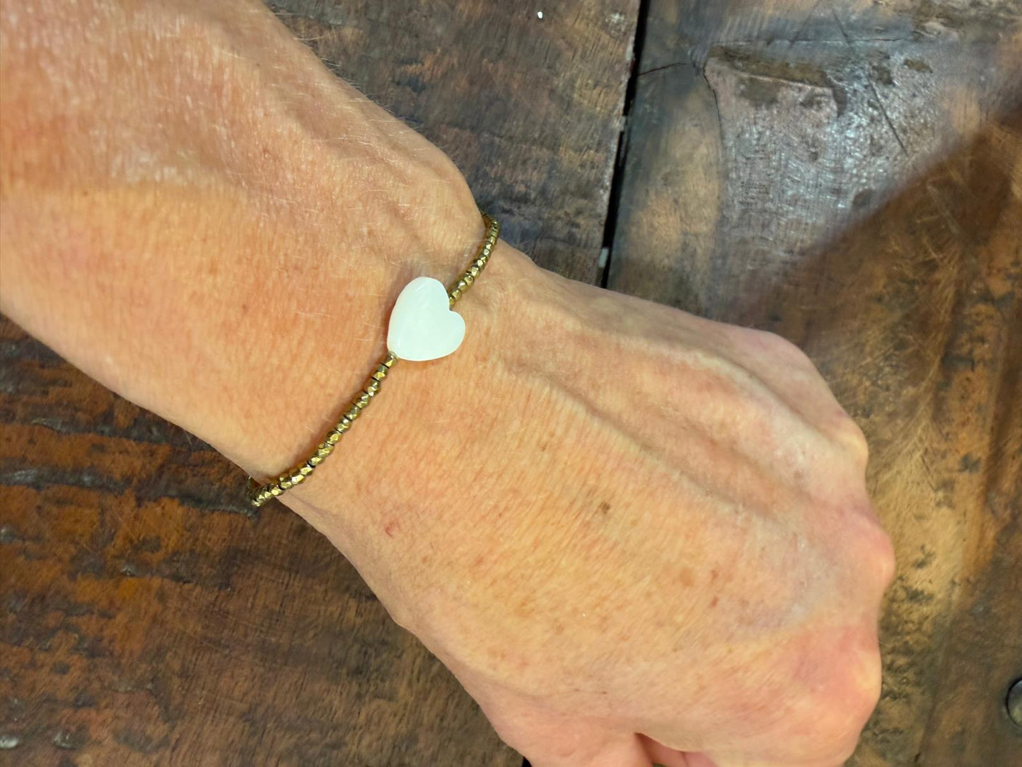 Bracelet doré coeur