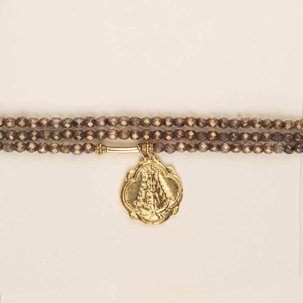 Bracelet élastique Hima terracotta