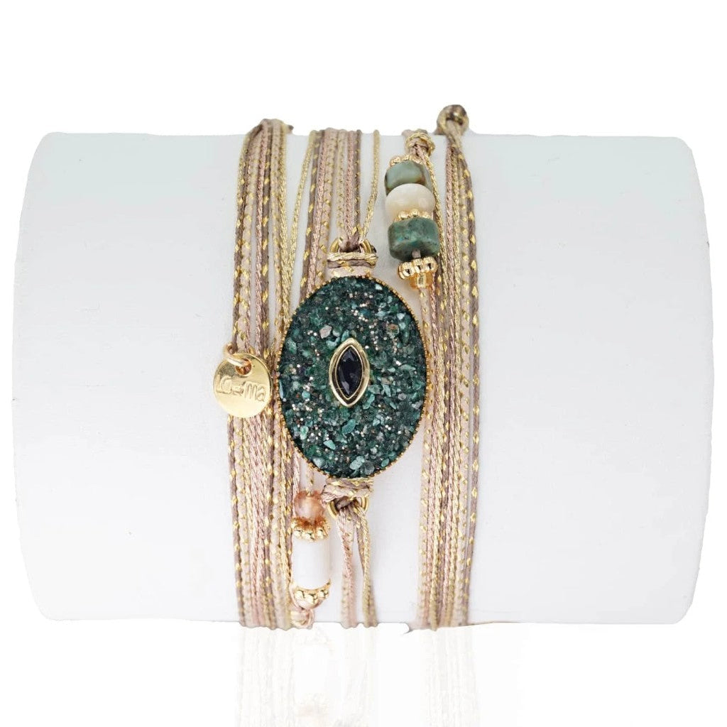 Bracelet Médaille Météore fuschite