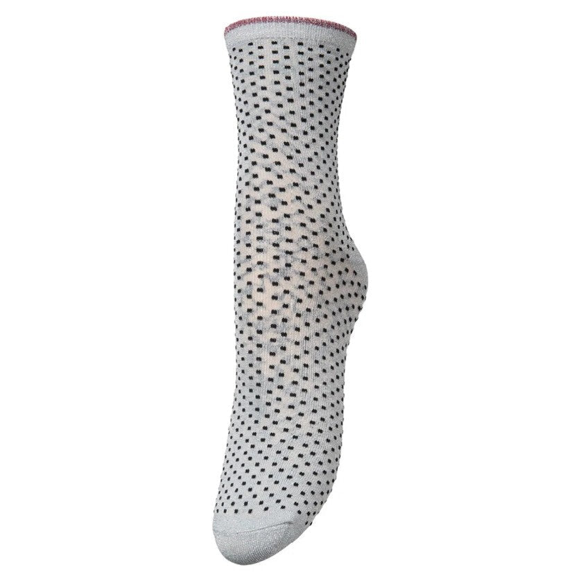 Dina Socks small dots Grey melange