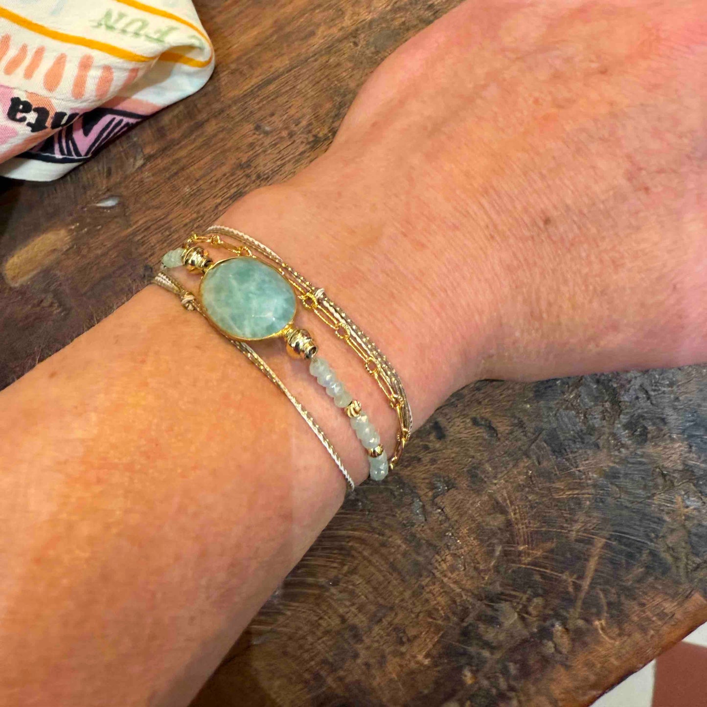 Bracelet Elite vert émeraude, turquoise ou labradorite - Lo et Ma