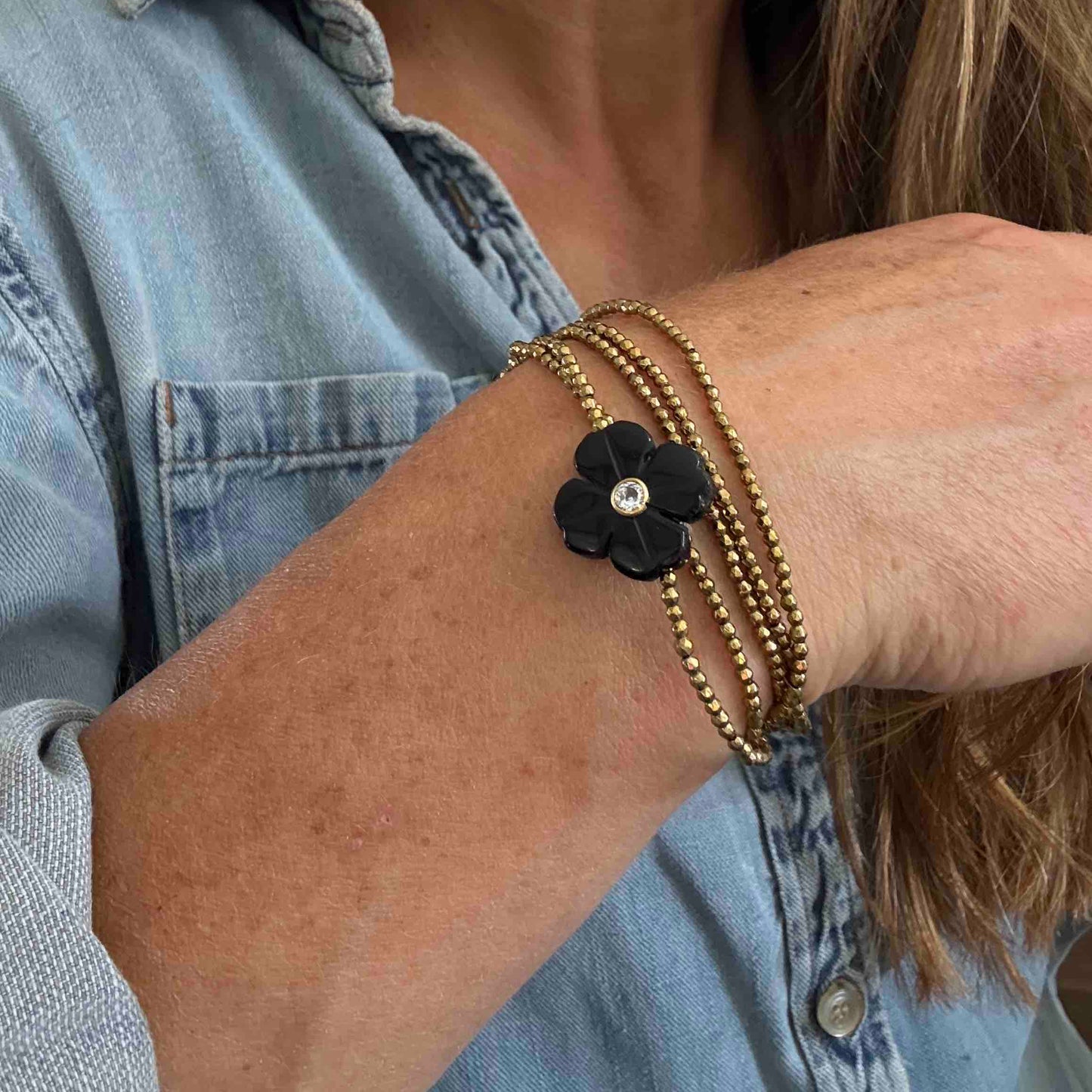 Sautoir bracelet Flower - Le Monde est stone