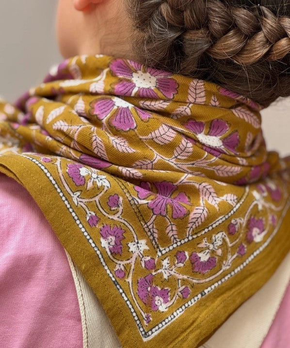 Grand foulard n°115 caramel