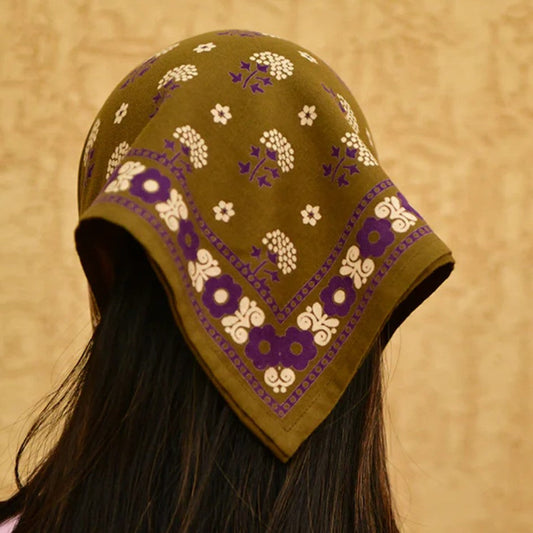 Petit foulard Anastase olive