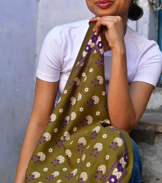 Petit foulard Anastase olive