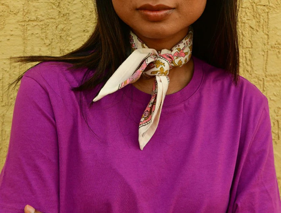Petit foulard Calypso écru