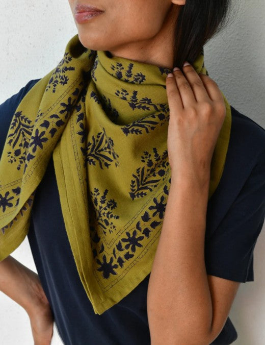 Grand foulard Galatie vert