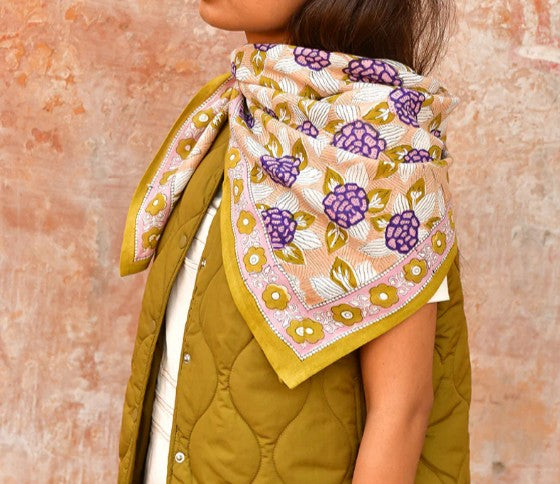 Grand foulard Pénélope Myrtille