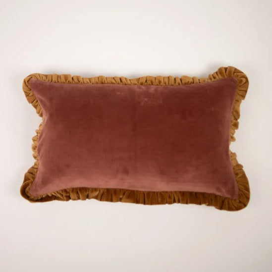Housse de coussin Doris rouille/camel 30x50cm