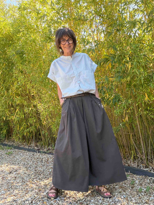 Pantalon large et fluide Jack - chocolat