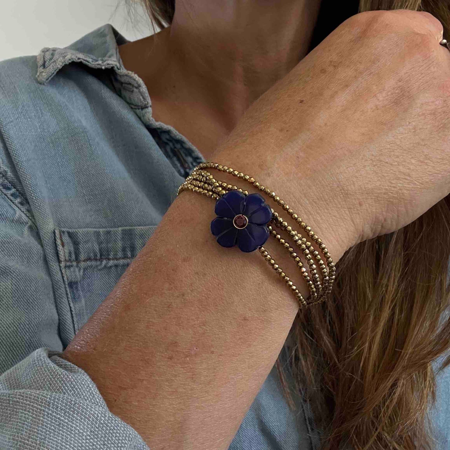 Sautoir bracelet Flower - Le Monde est stone