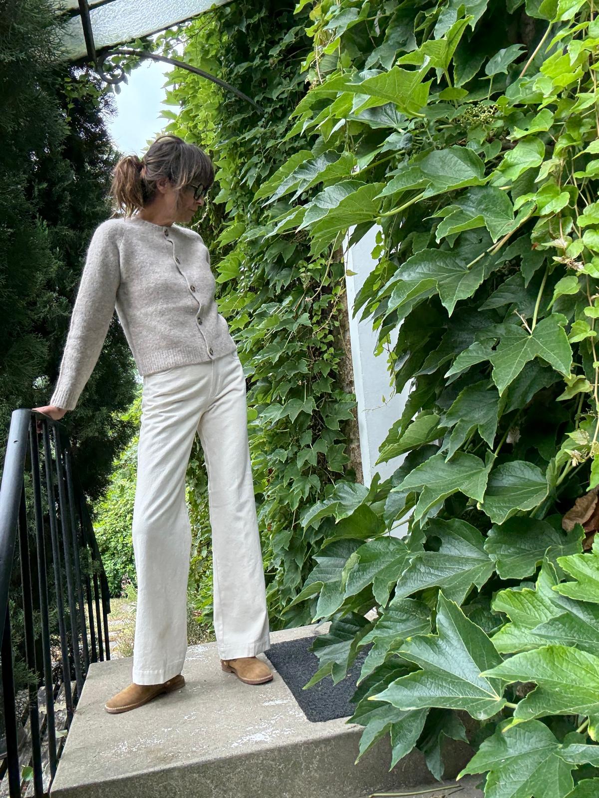Jean PIlote raw white en coton brossé
