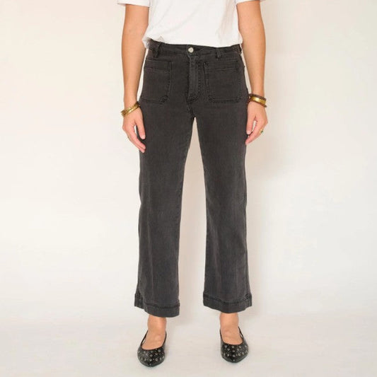 Jean large The Frida power stretch black garbage wash