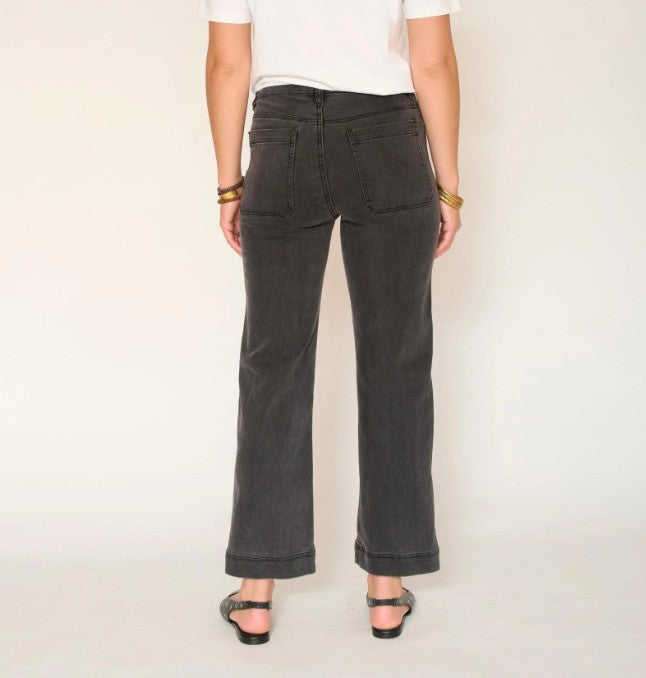 Jean large The Frida power stretch black garbage wash