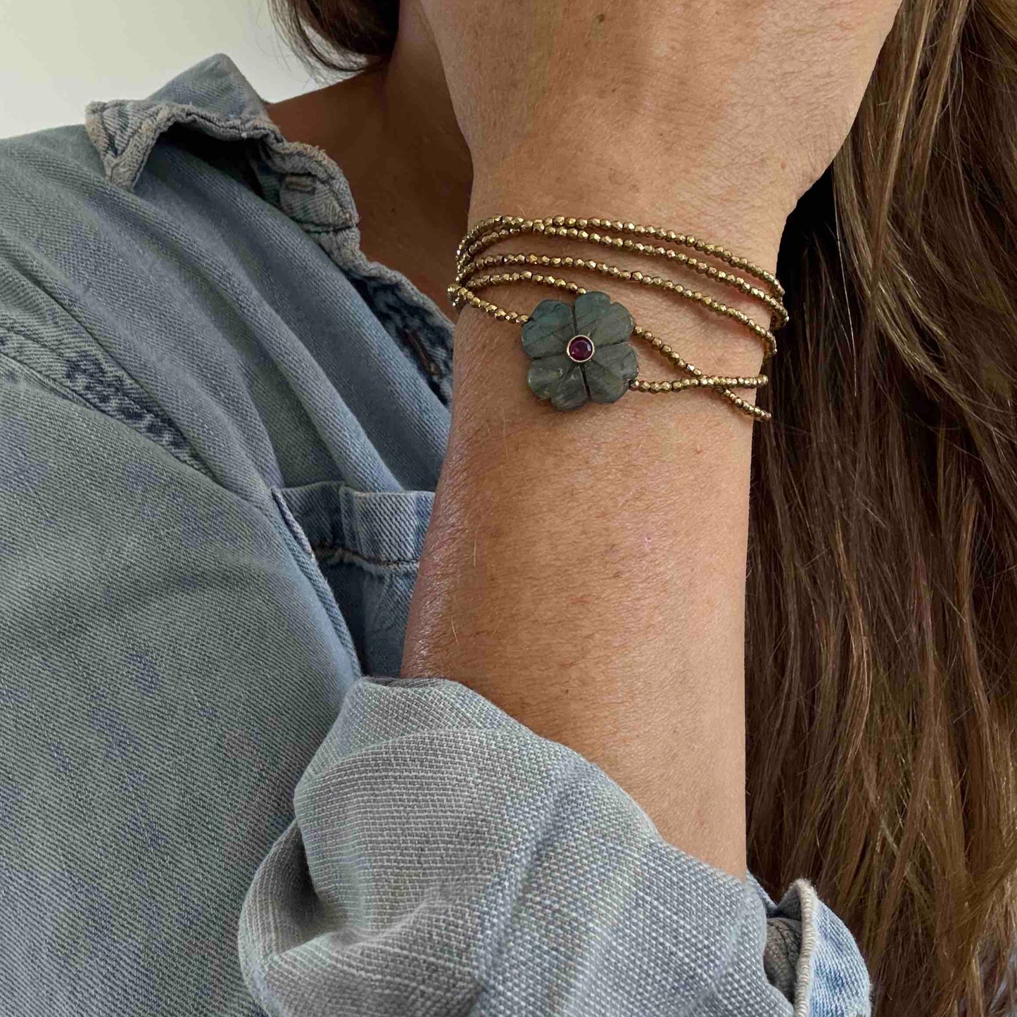 Sautoir bracelet Flower - Le Monde est stone