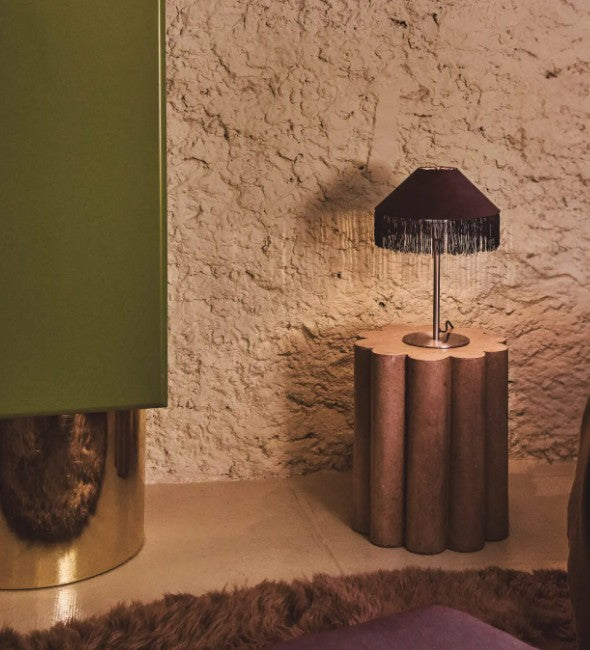 Lampe de table Gloria brun foncé