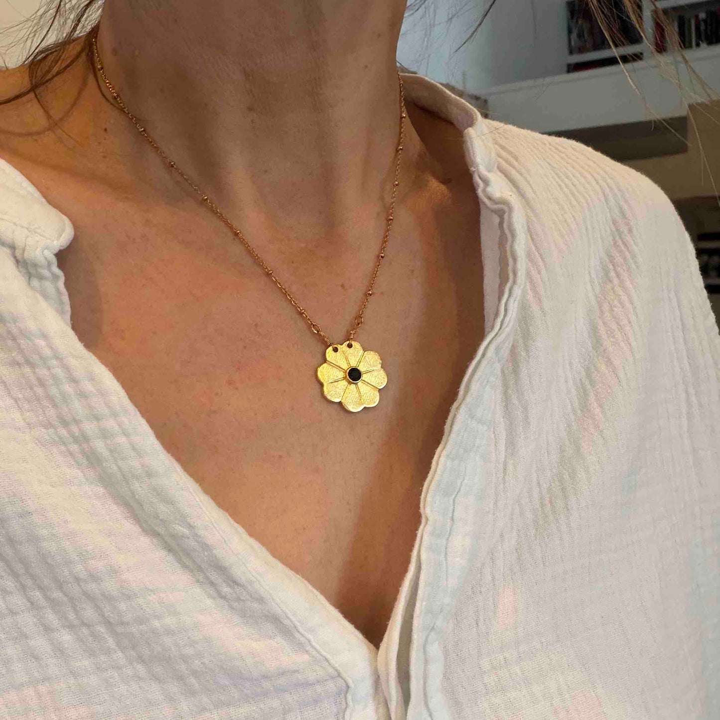 Collier Flower Gold - Le Monde est Stone
