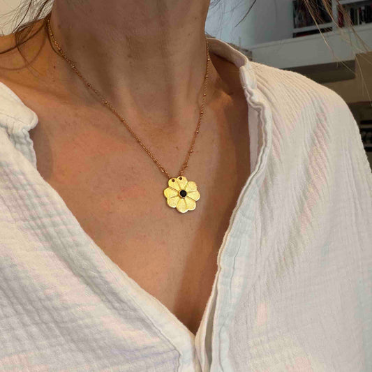 Collier Flower Gold - Le Monde est Stone