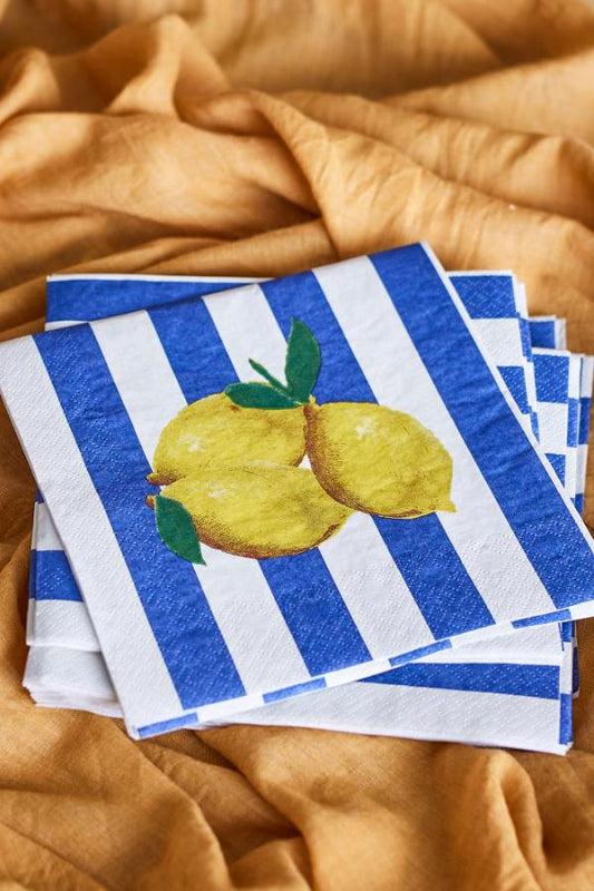 Limone Serviette, Multicolore pack de 20