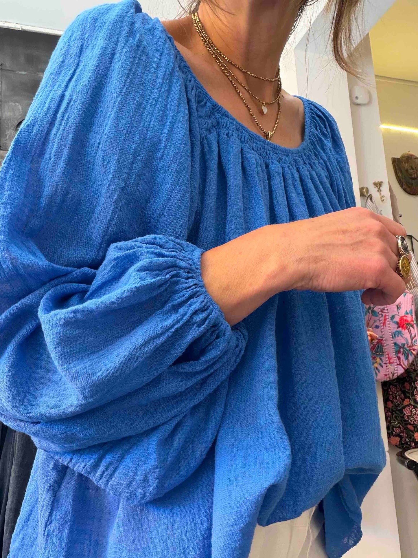 Blouse Madrid - black, sable, indigo
