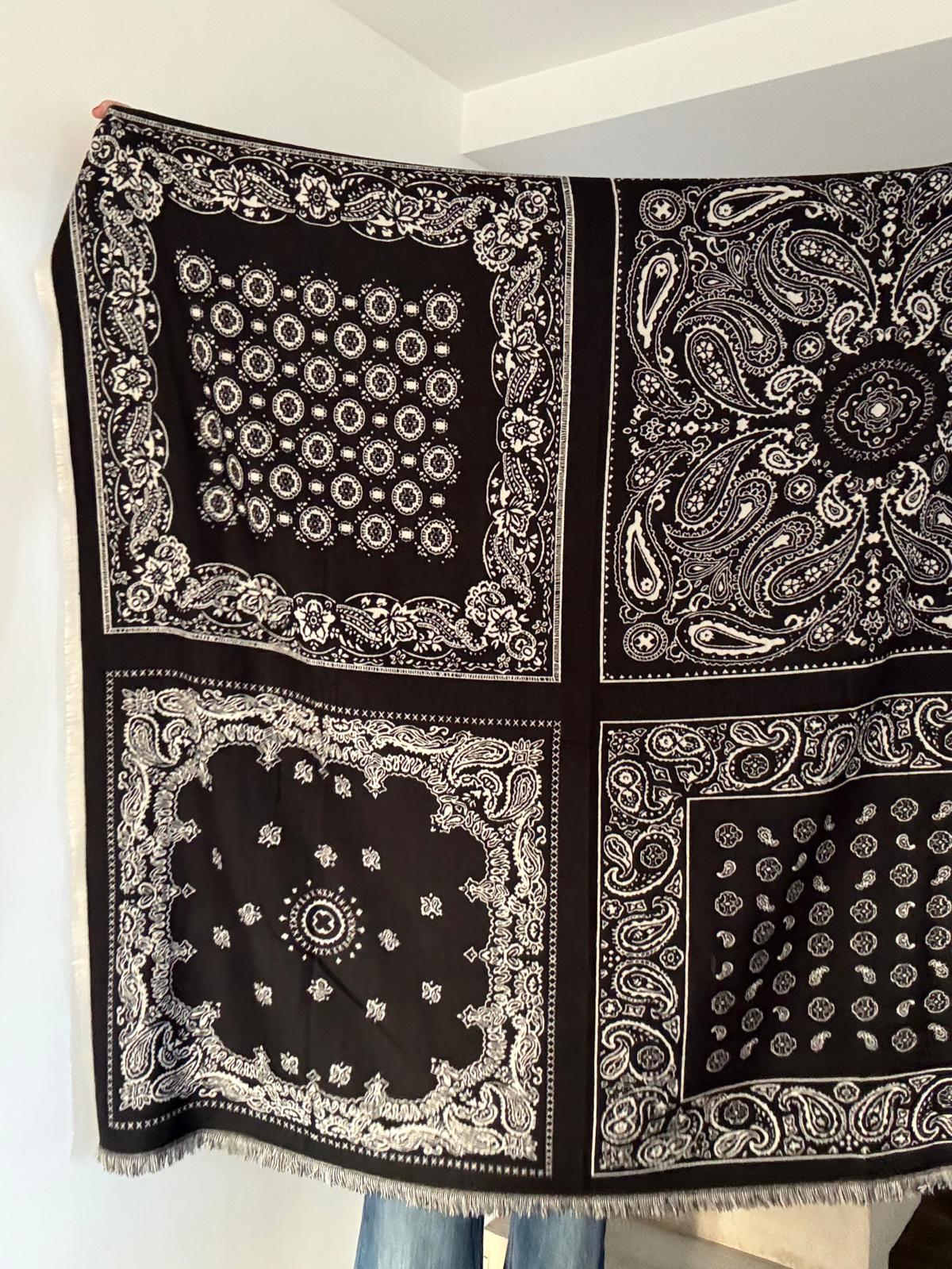 Maxi bandana double face John - black ou sable