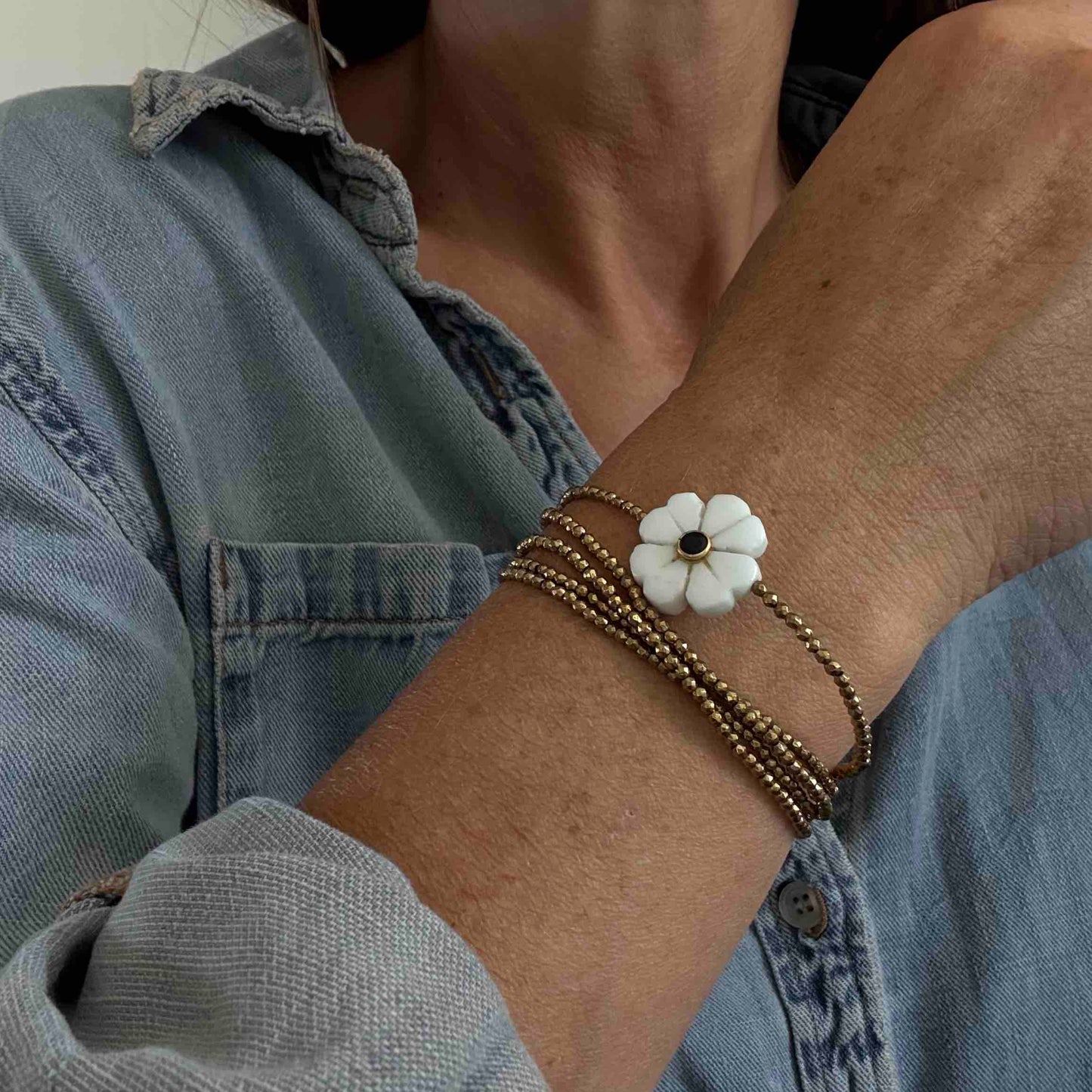 Sautoir bracelet Flower - Le Monde est stone