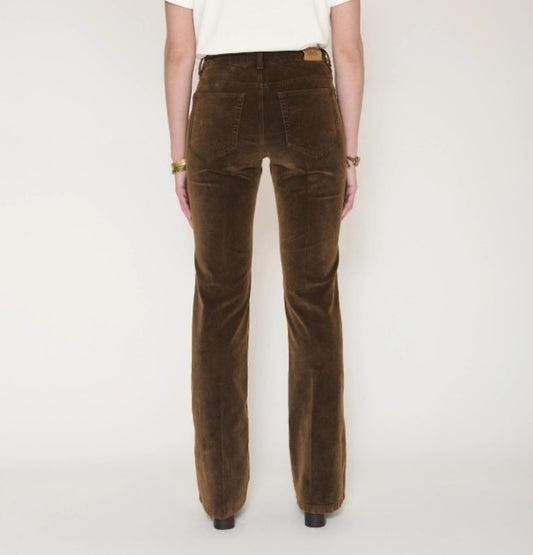 Pantalon Harley cotton suede mocha