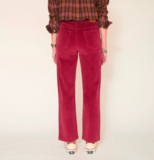 Pantalon en velours The Linda soft corduroy ruby