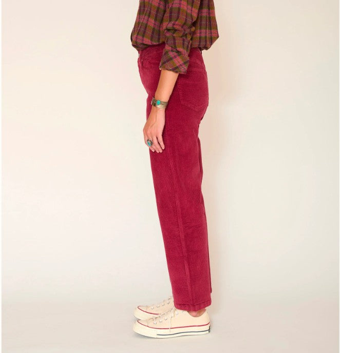 Pantalon en velours The Linda soft corduroy ruby