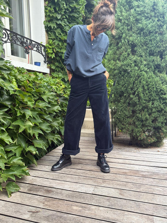 Pantalon Pacifie wash black navy - Hod Paris