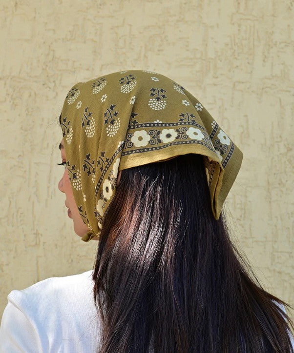 Petit foulard ANASTASE Bistre