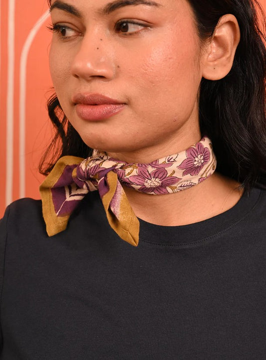Petit foulard HÉLIOS écru