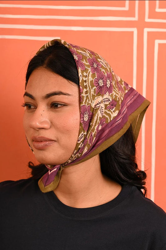 Petit foulard HÉLIOS Kaki