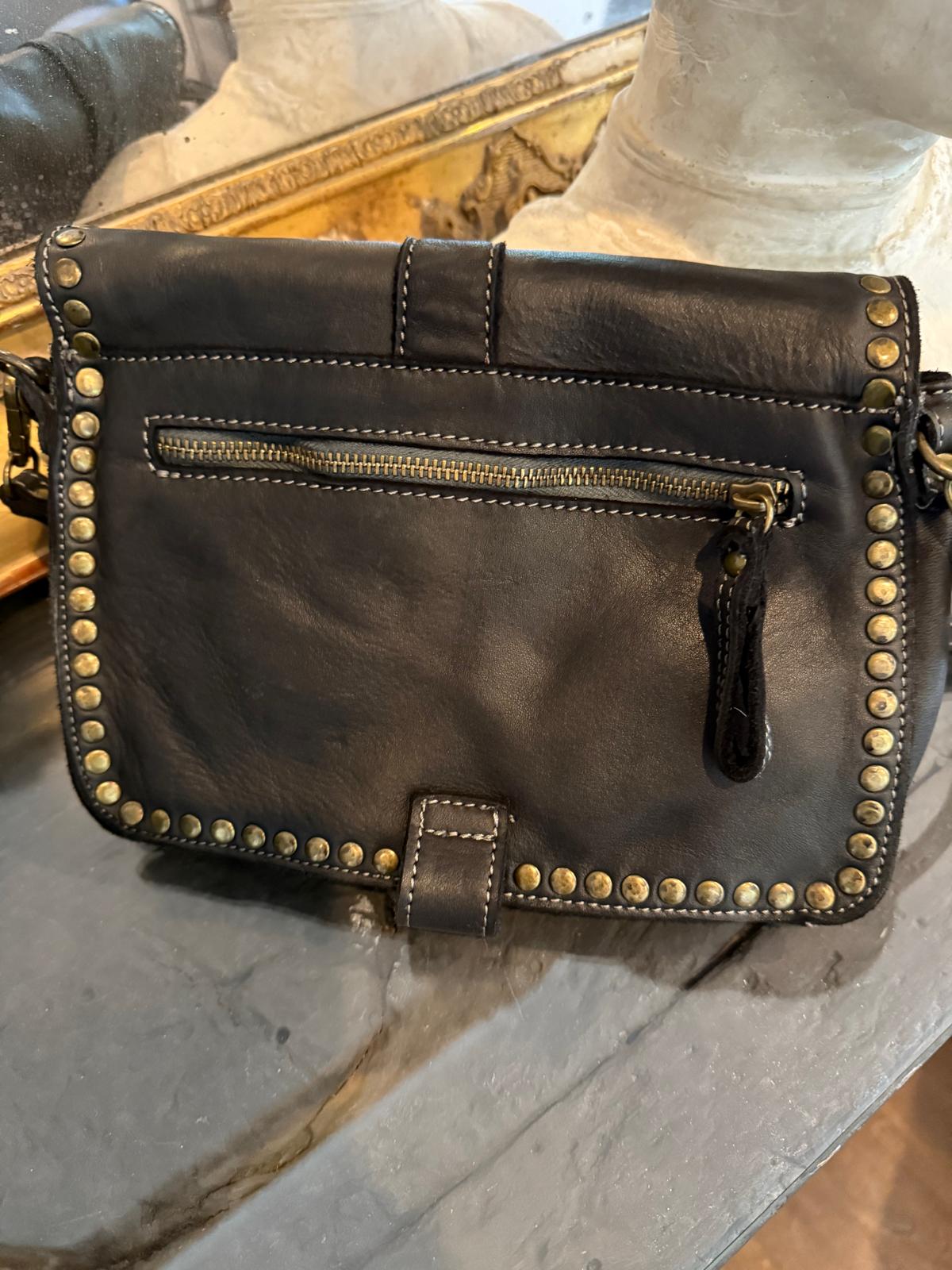 Olivia black leather bag - small size